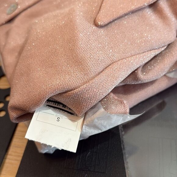 Sleeper Cosmos Lounge Suit M Top and S Pants Flared Pink Glitter Shimmer $350 - Picture 15 of 15